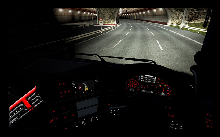 Image Principale Euro Truck Simulator 2 - WIP : Tableaux de bord la nuit