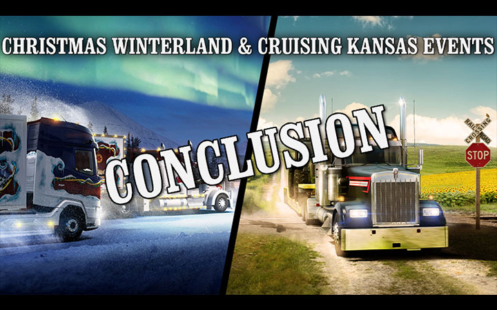 Image Principale World of Trucks - Euro Truck Simulator 2 - American Truck Simulator : Conclusion de Cruising Kansas et de Christmas Winterland